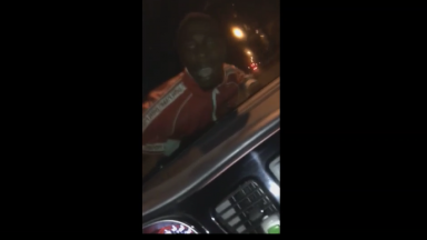 Intense: Girl Tries To Get Her Cheating Boyfriend Off Her Car By Driving Extremely Fast!