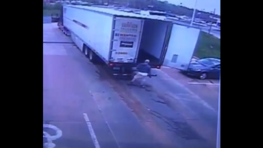 RIP: Driver Gets Knocked Out By His Truck Door!