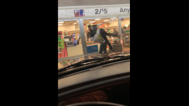 Dude Gets Laid Out At The Gas Station For Talking Sh*t "Say Your Sorry Mother F*cker!"