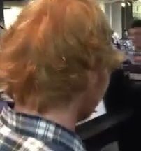 Ed Sheeran surprises someone singing his song by being her backup...